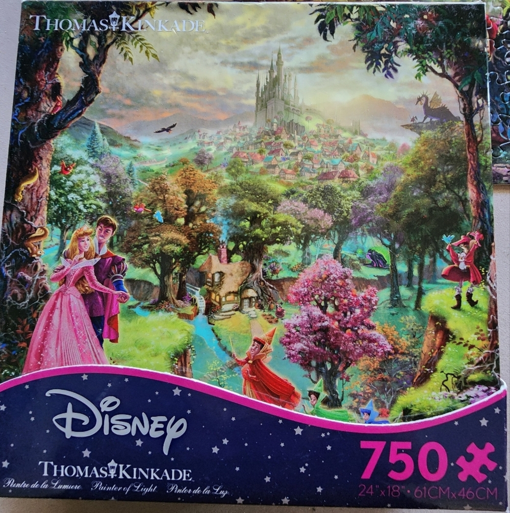 🧩 4/$20 Disney Thomas Kinkade 750-Piece Puzzle - Sleeping Beauty